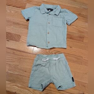 Ben Sherman Mint Green Toddler Shirt & shorts Set